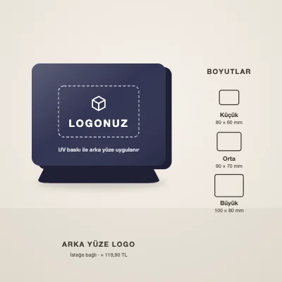 NFC Stant V2 arka yüz logo ve boyutlar